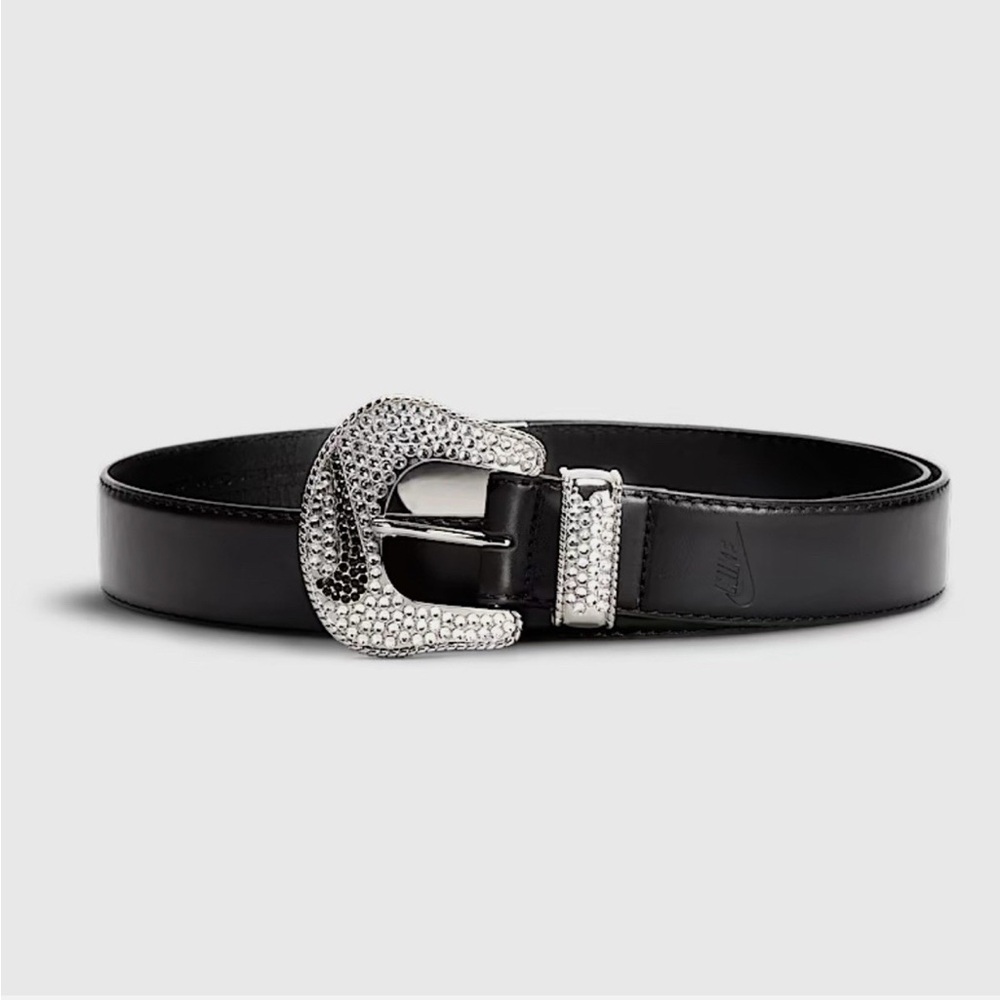 Nike Black Belt with Rhinestone Buckle